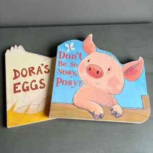 VTG Y2K Children's Board Books Set LARGE Dora's Eggs, Don't Be So Nosy, Posy!
